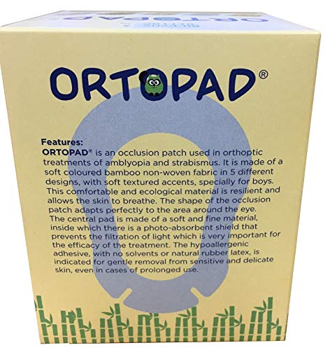 Ortopad® Soft Bamboo Boys Eye Patches, 50/Box (Medium Size, 2-4 yrs) Textured Accents 50 Count (Pack of 1) - NewNest Australia