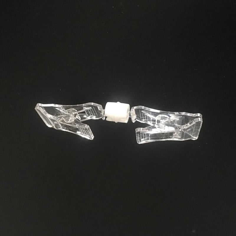 10pcs Clear Sign Clips Plastic Rotatable Double Clip Merchandise Sign Display Mini Clip Tag Holders for Business Cards Price Label Tag - NewNest Australia