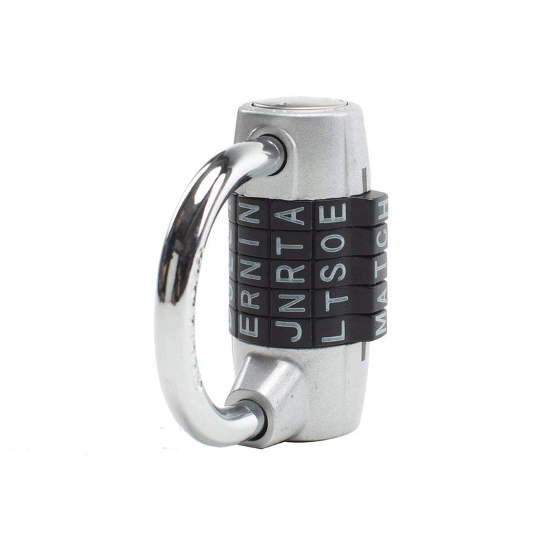 Combination Padlock - 5 dials, Locker Locks Set Your own Word Combination Padlock, 1 Pack, (Silver) Silver-01 - NewNest Australia