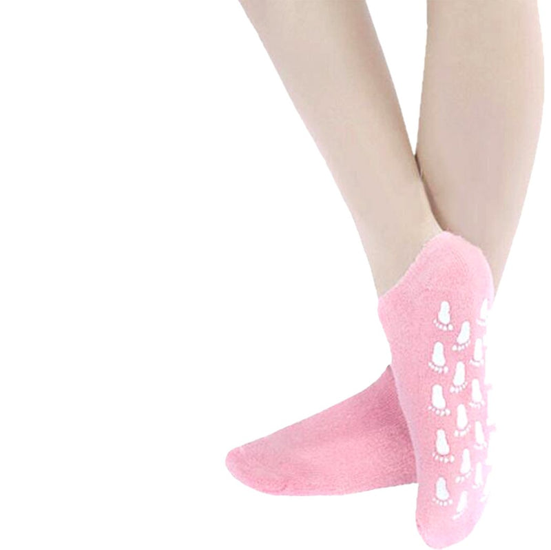 Xiaoyu Spa Gel Socks for Soften Cracked Skin Moisturising Feet Care Exfoliating Dry Heel Booties Pedicure - Cyan Blue - NewNest Australia