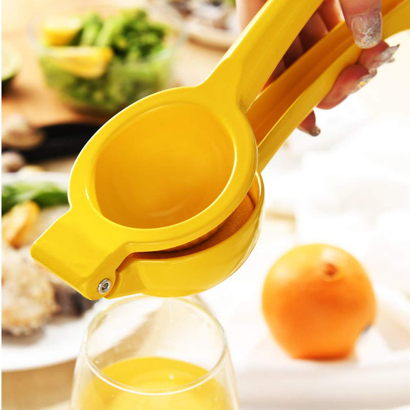 NewNest Australia - Manual Juicer Citrus Lemon Squeezer,Fruit Juicer Lime Press Metal,Professional Hand Juicer Kitchen Tool(yellow） yellow 