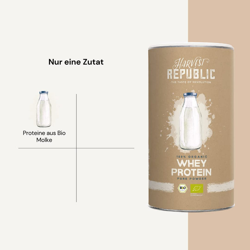 Harvest Republic Organic Whey Protein Smoothie Powder, With 80% Protein Content For Muscle Building With Protein From Organic Whey, Rich In Bcaas And Eaas, Easy To Soluble, Perfect For Healthy Shakes And Smoothies, 400 G - NewNest Australia