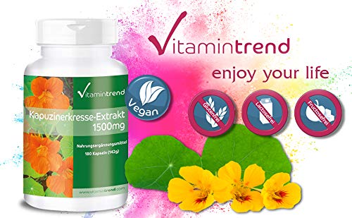 Nasturtium extract 1500mg - 180 capsules - vegan - 10-fold concentrated | Vitamintrend® - NewNest Australia