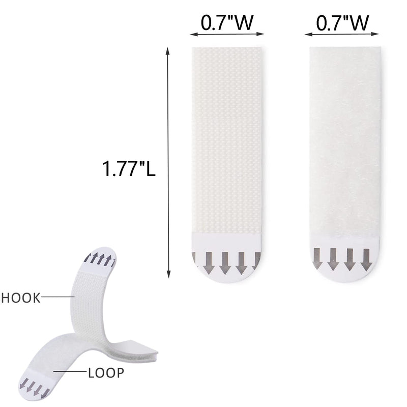 48-Pairs(96strips) Small Picture Hanging Strips, Frame Hanging Strips, Decorate Damage-Free Perfect for Wall Art Hanging,Hook and Loop Velcro Small (0.71x1.8in) - NewNest Australia