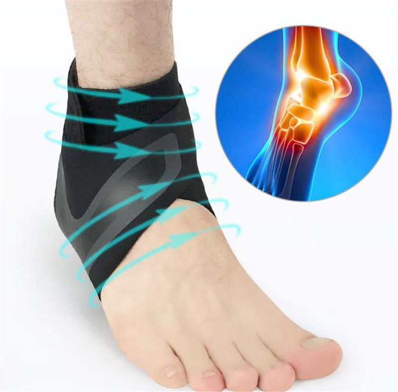 Ankle Brace Support Sleeve, Adjustable Breathable Elastic Anti-Sprain Ankle Brace Sleeve, for Basketball Sports Joint Pain Injury Recovery, Arch Support, Foot Ankle Swelling, Heel Spurs, 1 Pair (XL) XL - NewNest Australia