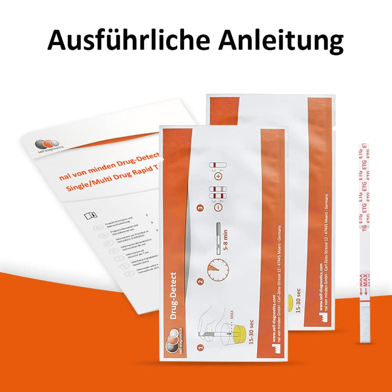 self-diagnostics alcohol test - EtG rapid test - ethyl glucuronide urine test - 2 urine test strips - high-quality diving test for at home - alcohol tester self-test - NewNest Australia