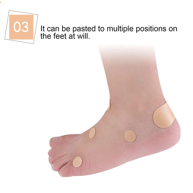 Moleskin Feet Adhesive Pads 15 Sheets Waterproof Non-Slip Heel Stickers Foot Care Tool High Heel Stickers to Prevent Scuffing Blisters - NewNest Australia