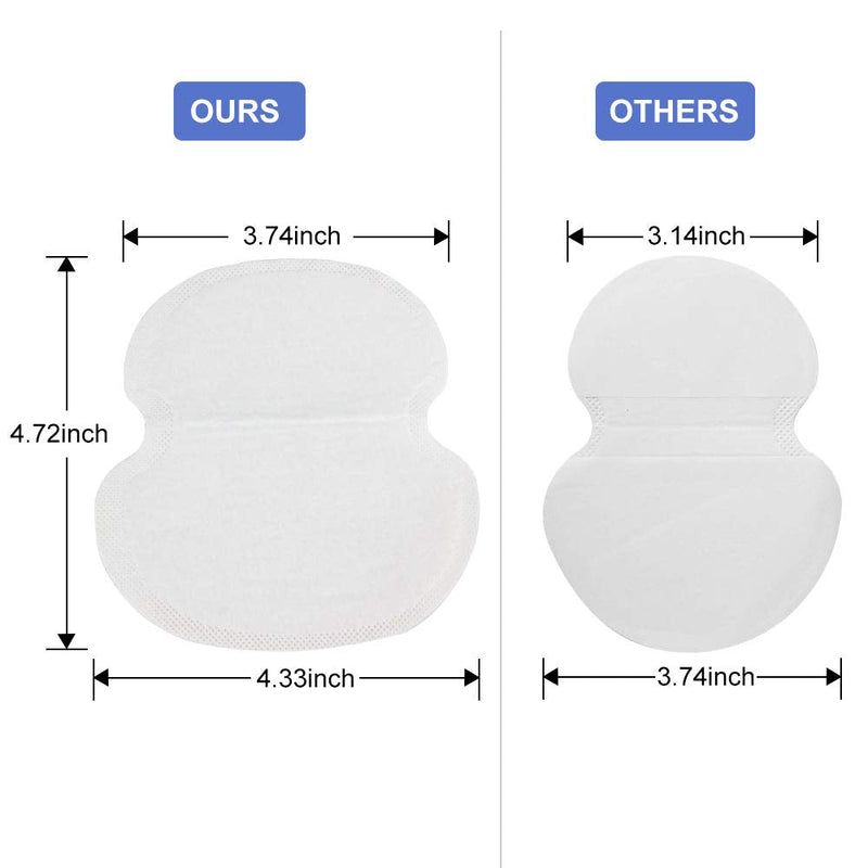 Large Underarm Sweat Pads for Women and Men Fight Hyperhidrosis [100 Pack], CANAGROW Armpit Sweat Pads Comfortable Unflavored, Non Visible, Extra Adhesive, Disposable, Sweat Free Armpit Protection 4.4 * 4.8 Inch - NewNest Australia