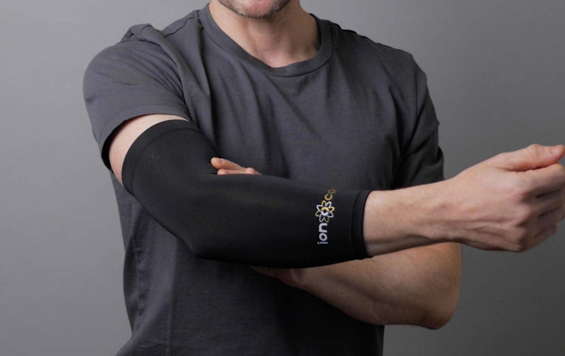 Ionocore® Elbow Support Protection System | Copper Compression Sleeve & Tennis Elbow Support Strap | Tennis Elbow, Golfers Elbow, Pain Relief | Joint & Forearm Protection | MEDIUM: 10.5"-12" - NewNest Australia