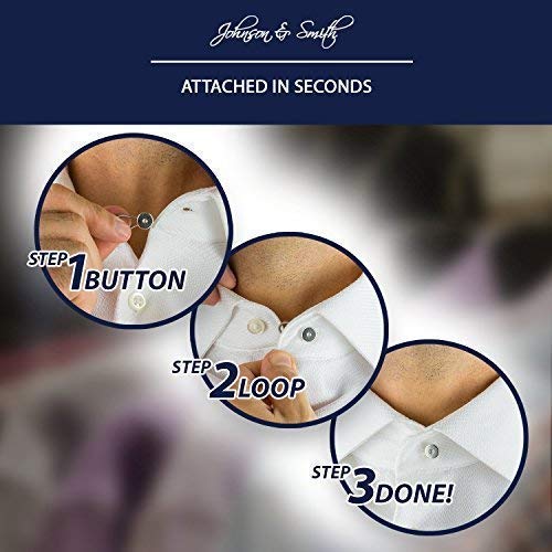 Johnson & Smith Collar Extenders/Neck Extender/Wonder Button for 1/2 Size Expansion of Men Dress Shirts, 5 +1 Pack, 3/8" - NewNest Australia
