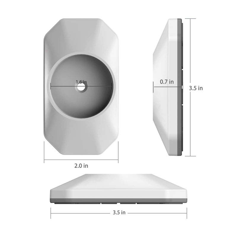 ICERO - Baby Gate Wall Protector - Protect Walls & Doorways from Pet & Dog Gates - for Child Pressure Mounted Stair Safety Gate- 4 Pack, White - NewNest Australia