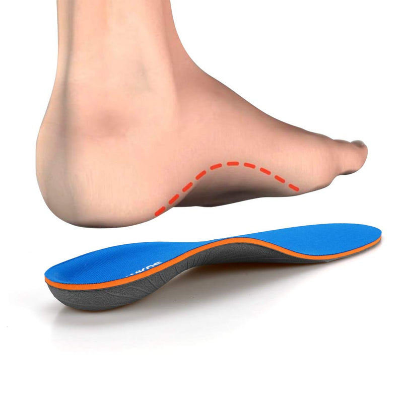 Full Length Metatarsal Arch Support Shock Absorption Orthotic Unisex Insoles for Flat Feet,Plantar Fasciitis,Relieve Foot Soreness,Suitable Athletic,Work Shoes(Size:UK-8,Length:10.63",Blue) UK-8-27CM--10.63" Blue - NewNest Australia