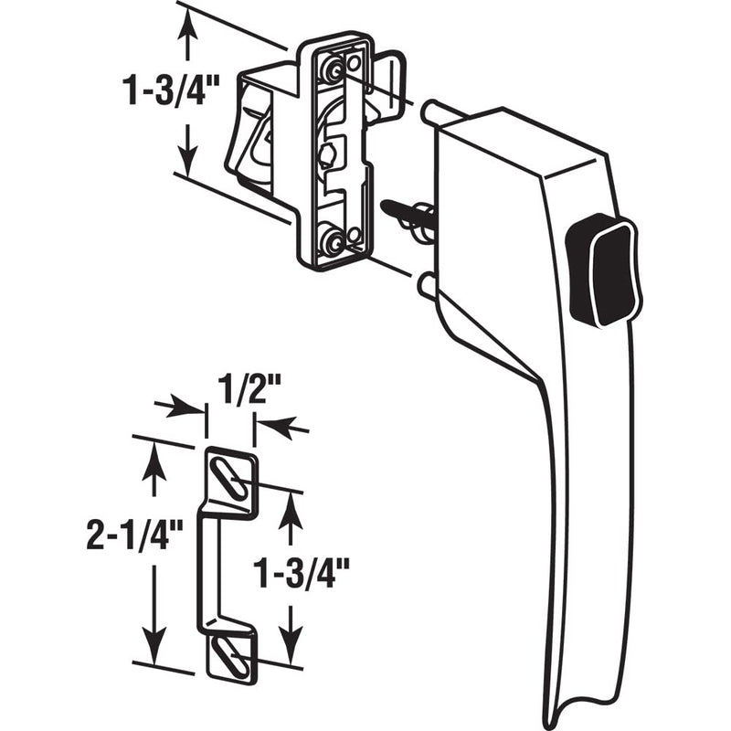 Prime-Line K 5145 Screen and Storm Door Push Button Latch Set With Night Lock – Replace Old or Damaged Screen or Storm Door Handles Quickly and Easily – White Finish (Fits Doors 5/8” – 1-1/4” Thick) - NewNest Australia