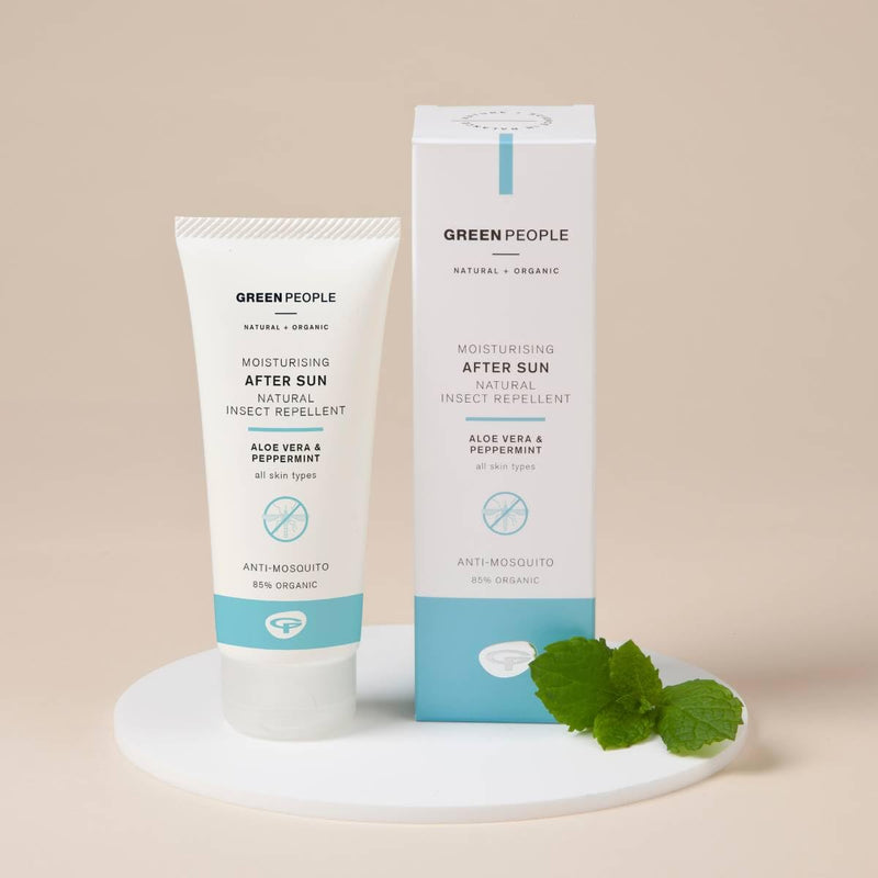 Green People Moisturising After Sun with Natural Insect Repellent 100ml | Natural, Organic Aftersun Lotion with Citrepel®75 | Travel Size | Soothing Aloe Vera & Cooling Mint | Vegan, Cruelty Free - NewNest Australia