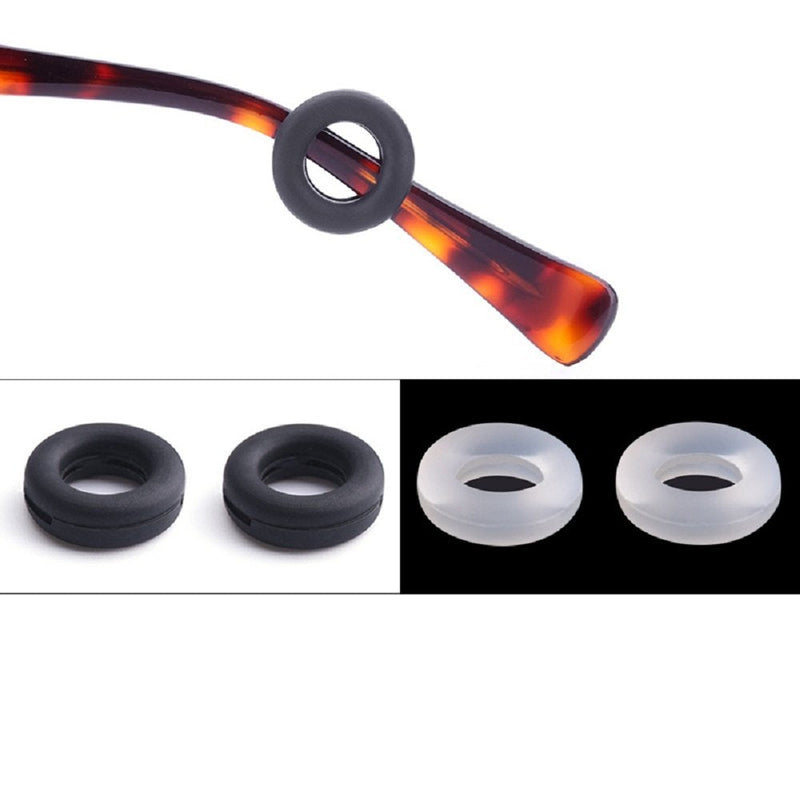 Silicone Glasses Ear Hooks, Anti-Slip Hooks For Glasses Frame, Soft Comfortable Temple Tip Holder Ring, Glasses Accessories, Pack Of 4 Pairs (2 Transparent 2 Black) - NewNest Australia