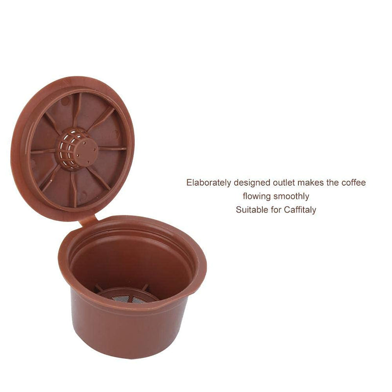 Coffee Capsule Filter Cup Brush Spoon Kit Reusable Refillable Capsules Plastic Seal Pods Practical Accessory Fit for Caffitaly - NewNest Australia