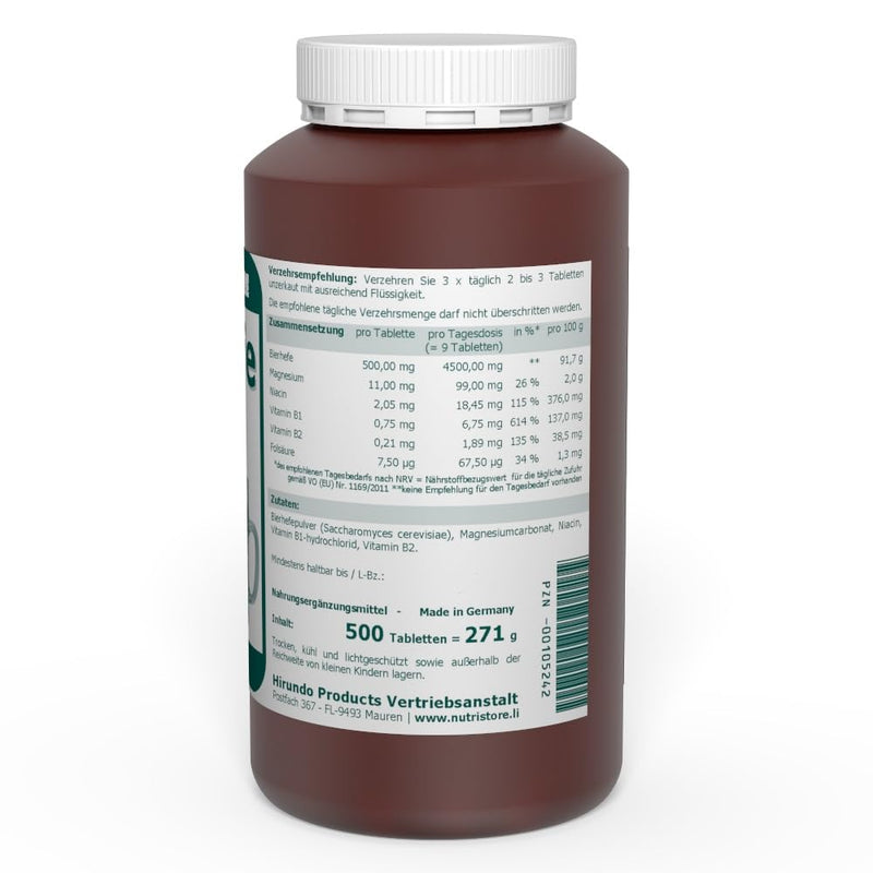 Brewer's yeast 500 mg vitamin tablets 500 pieces - with important B vitamins for beauty care from the inside - NewNest Australia