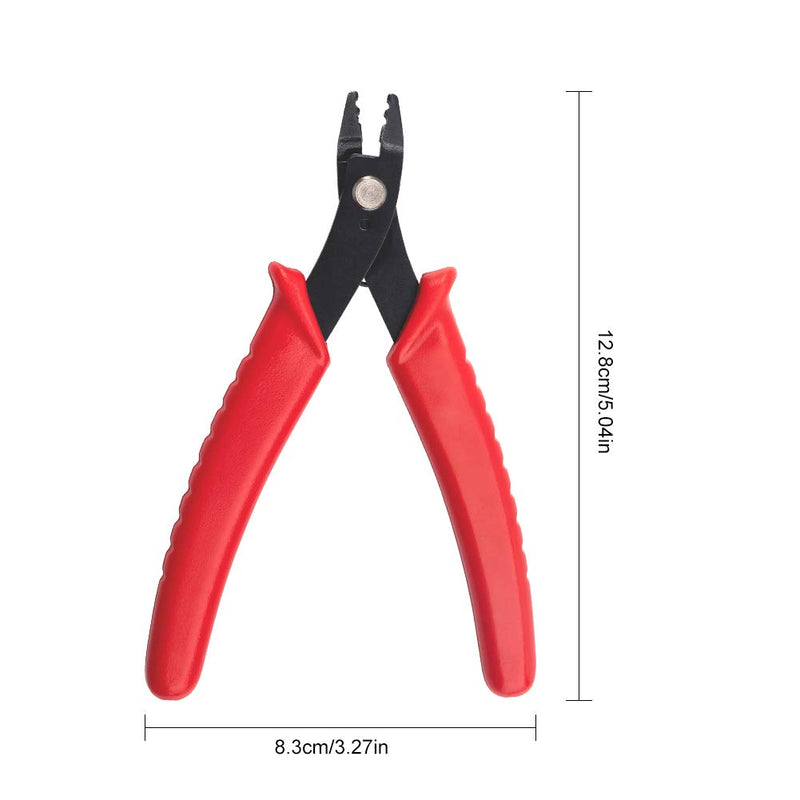 Pandahall 1Set Red Steel Micro Tube Beads Crimper Crimping Pliers Wire Cutter Jewelry Making Tools 5x3.2 Inch Red-5x3.2 Inch - NewNest Australia