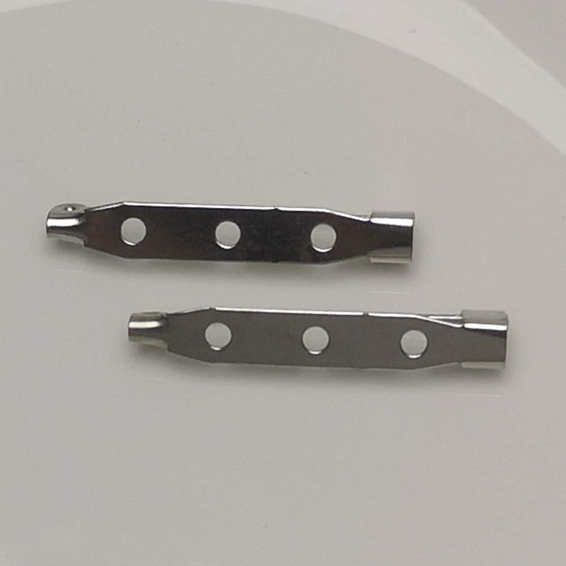 Chenkou Craft 50pcs Silver Plated Metal Back Brooches Bar Pin (Silver, 1 1/2"(38mm)) 1 1/2"(38mm) - NewNest Australia