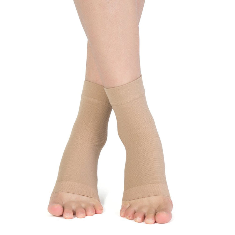 TOFLY® Plantar Fasciitis Socks for Women Men, Truly 20-30mmHg Compression Socks for Arch & Ankle Support, Foot Care Compression Sleeves for Injury Recovery, Eases Swelling, Pain Relief, 1 Pair XL Beige - NewNest Australia