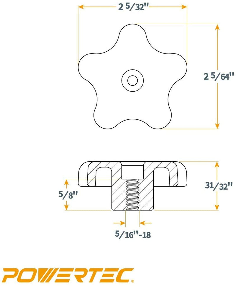 POWERTEC 71121 16 Piece 5/16" T-Bolt Kit - NewNest Australia