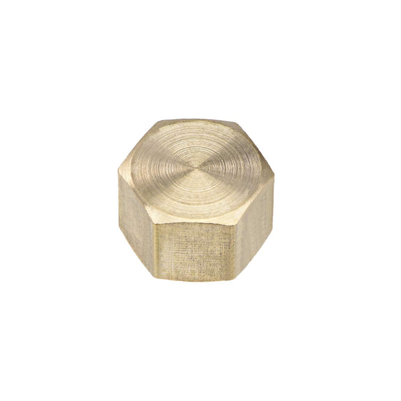 uxcell 1/4-Inch Brass Cap 5pcs PT1/4 Female Pipe Fitting Hex Compression Stop Valve Connector - NewNest Australia