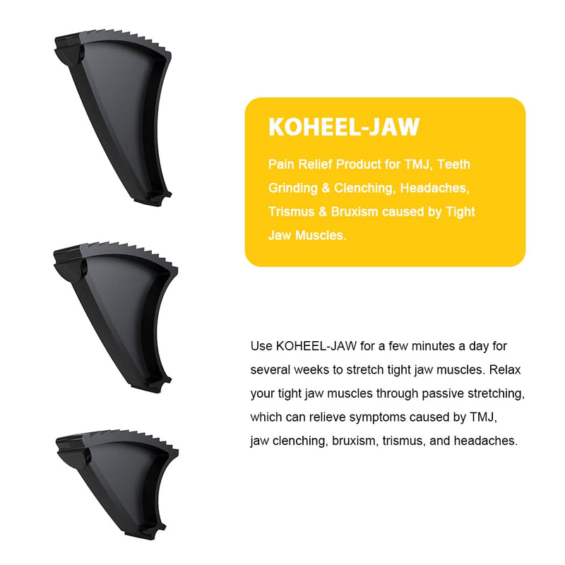 KOHEEL Pain Relief Product for TMJ, Teeth Grinding & Clenching, Headaches, Trismus & Bruxism Caused by Tight Jaw Muscles, Passive Stretching, Relax Jaw Muscles - NewNest Australia