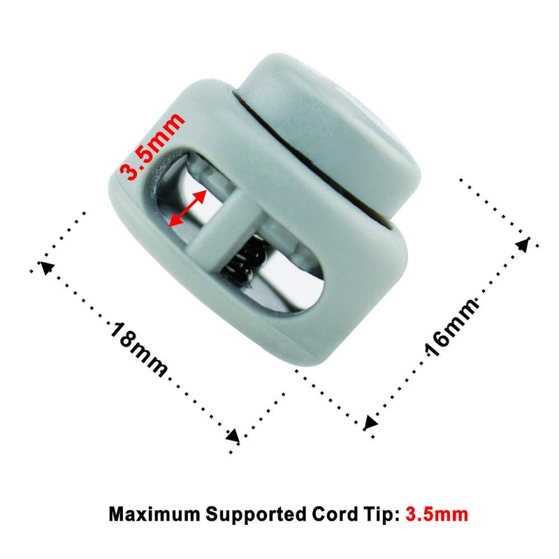 Heavy Duty Cord Locks - Double Hole Drawstring Stopper Fastener for No Tie Shoelaces and More Black - NewNest Australia
