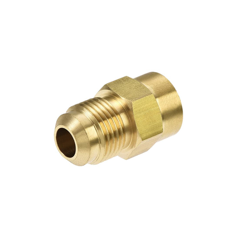 uxcell Brass Pipe fitting, 3/8 SAE Flare Male to 1/4NPT Female Thread, Tubing Adapter Hose Connector, for Air Conditioner Refrigeration, 4Pcs - NewNest Australia