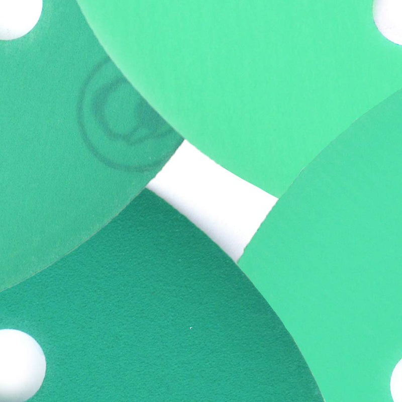 POLIWELL 5 Inch Sanding Discs 8 Holes 240/600/1500/2000 Grit Wet Dry Film-Backed Green Line Hook and Loop Dustless Power Random Orbital Sander Paper, for Car Paint Wood or Metal Polishing, 20 Pack Assortment - NewNest Australia