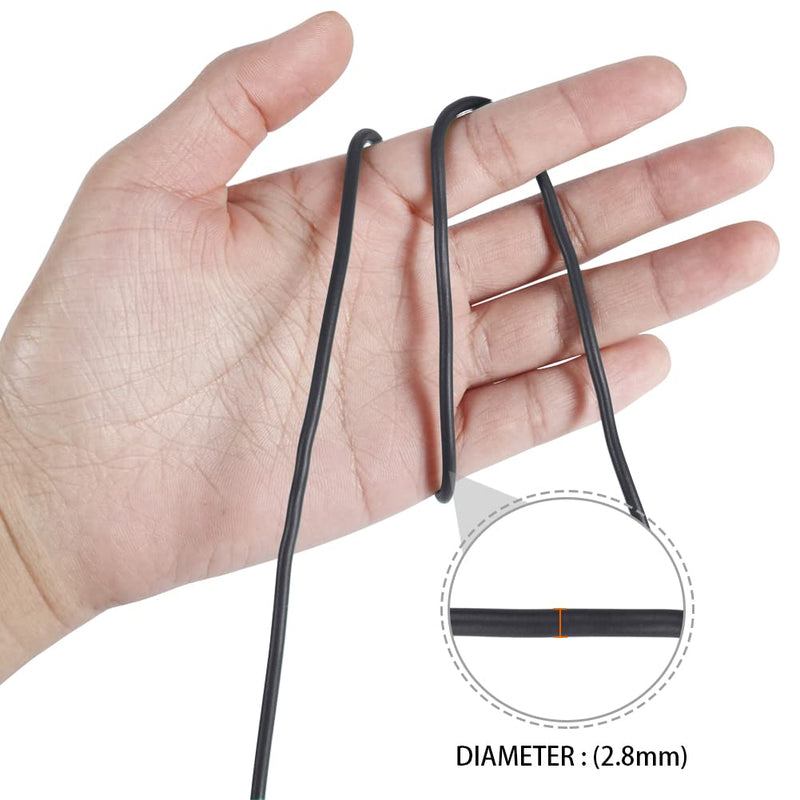 Tenn Well 10 Gauge Plant Wires, 66 Feet 2.8mm Soft Garden Wire Ties Vine Training Wires for Tomato Plants, Climbing Roses and Cucumbers (2PCS X 33 Feet, Black) - NewNest Australia