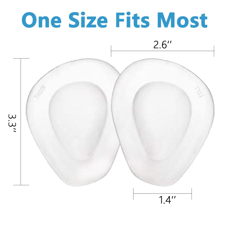 PrettSole Metatarsal Pads, Gel Foot Pads for Ball of Foot, 4 Pack Forefoot Cushions Support Adhere to Shoes for Metatarsalgia, Morton's Neuroma Pain Relief - Clear - NewNest Australia