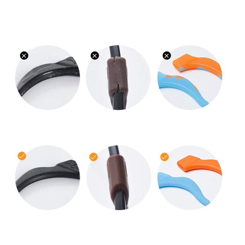 Artibetter 24 pairs of silicone glasses holder non-slip glasses ear grip silicone ear hook glasses temple tips m - NewNest Australia