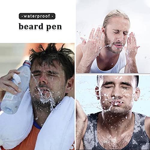 Four-Head Beard Pen, Beard Filling Pen Tool, Used to Repair The Shape of Male Beards, Effectively Enhance Facial Hair, Plastic Box Packaging, Easy to Carry, Black - NewNest Australia