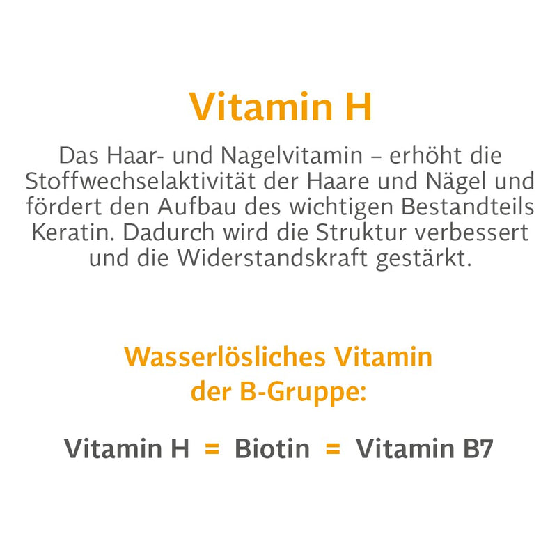 BIO-H-TIN Vitamin H 5 mg (biotin) for healthy hair and nails, 90 tablets for 6 months, 90 pieces (pack of 1) - NewNest Australia