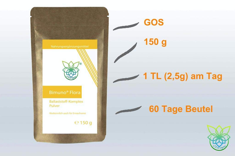 VITARAGNA Bimuno Flora fiber complex with GOS as powder - breast milk also for adults, for the intestinal flora and intestinal bacteria, 150g - NewNest Australia