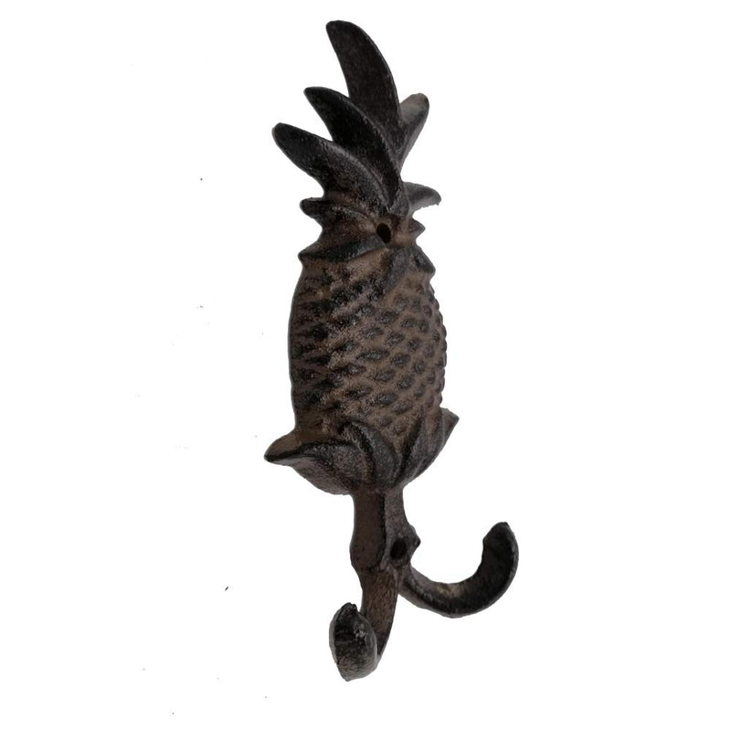 NewNest Australia - Cast Iron Pineapple Double Key Coat Hooks Clothes Rack Wall Hanger Heavy Duty Recycled Gift Idea 