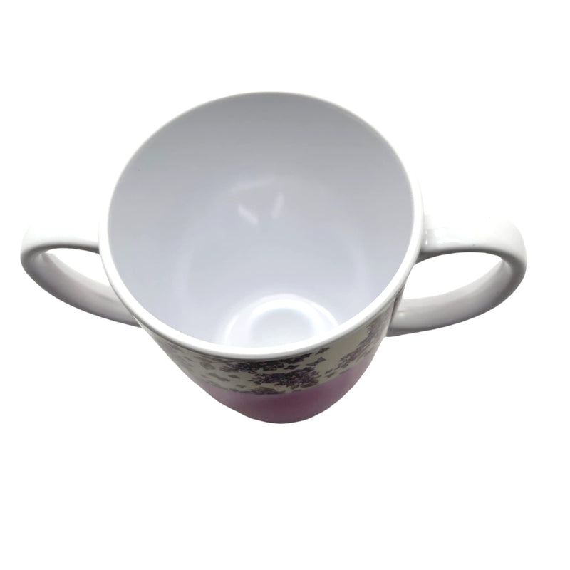 Rosa Lifestyle Lilac Two Handled Melamine Mug, 126g Weight and 400ml/ 14oz Capacity, Daily Living Mobility aid for Dementia, weak Grip, Tremors - NewNest Australia