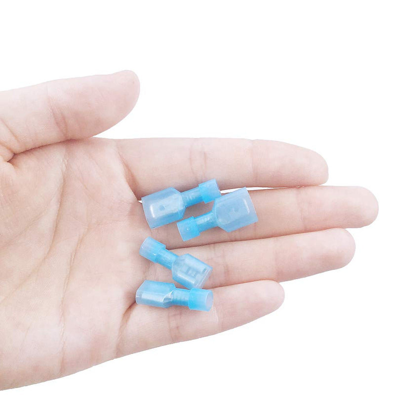 (200 Pcs) MCIGCIM 16-14 Gauge Spade Disconnect Wire Connectors, Fully Insulated Male Female Nylon Quick Crimp Terminals Wiring Spade - NewNest Australia