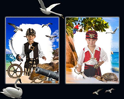 NewNest Australia - C6 Pirate Digital Backgrounds children frames template Backdrops baby props 