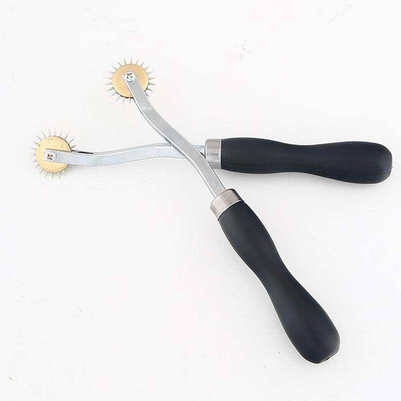 TIHOOD 2PCS Needle Point Tracing Wheel, 4mm Leather Paper ClothSewing Overstitch Wheel Tool Black - NewNest Australia
