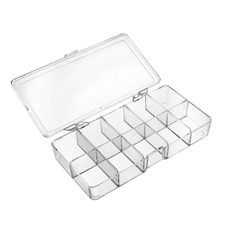 uxcell Component Storage Box - Plastic Fixed 10 Grids Clear White 176x88x30mm - NewNest Australia