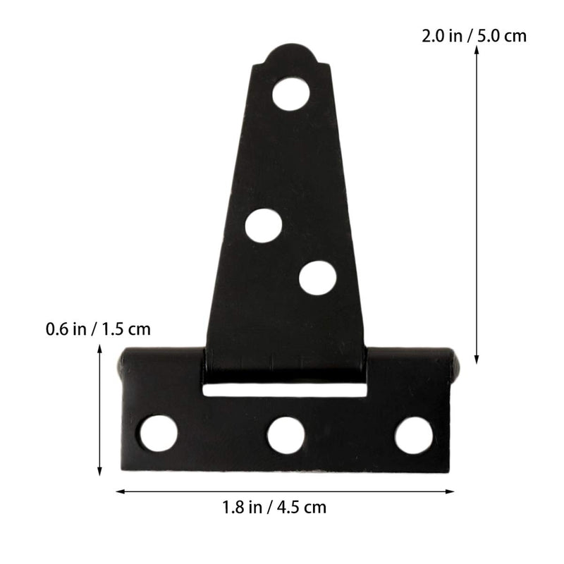 DOITOOL 2PCS Black T Strap Hinges Heavy Duty Gate Hinges for Wooden Fences or Metal Gates Iron Rustproof Barn Door Hinges Shed Door Hinges (2 Inch) - NewNest Australia