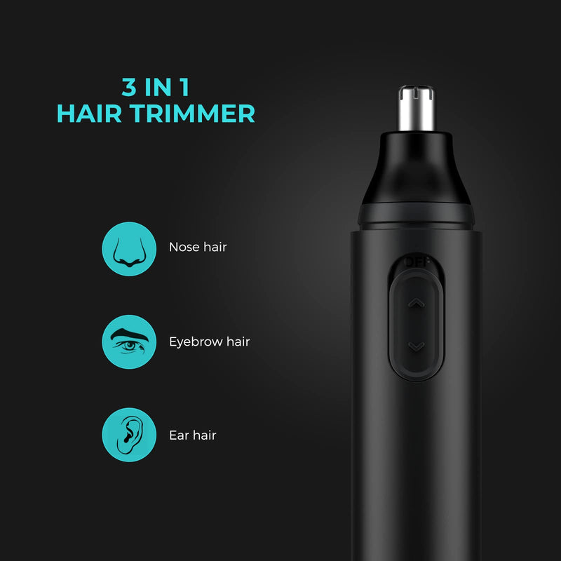 Nose Hair Trimmer 2022 Upgrade Painless Ear Facial Hair Trimmer With Double Blades, Battery Operated Nose Trimmer For Men And Women, Ipx7 Waterproof, Easy Cleaning - NewNest Australia