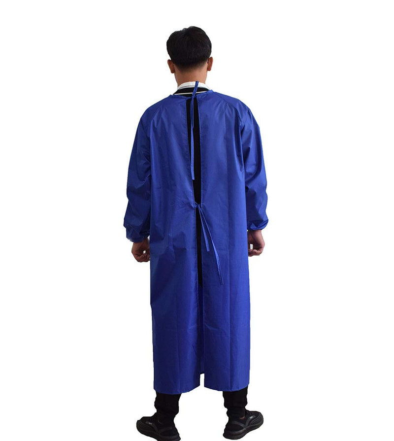 Waterproof Aprons with Long Sleeves woodworking apron Plus size Apron Water proof for Men Women MD008-Blue one size Blue - NewNest Australia