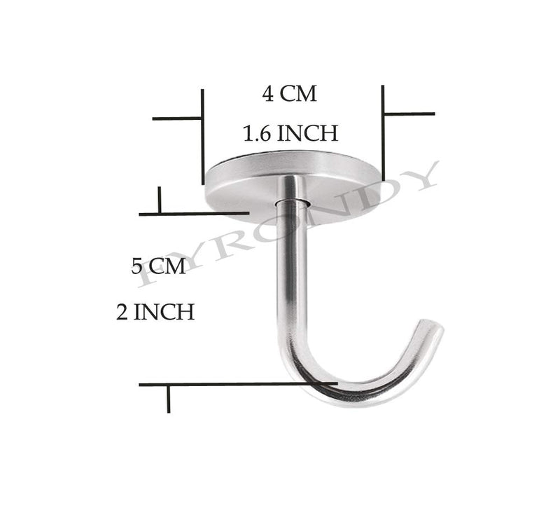 NewNest Australia - FYTRONDY Stainless Steel Screws Mount Ceiling Hooks, Coat Hanger (2 INCH, 4 Pack) 