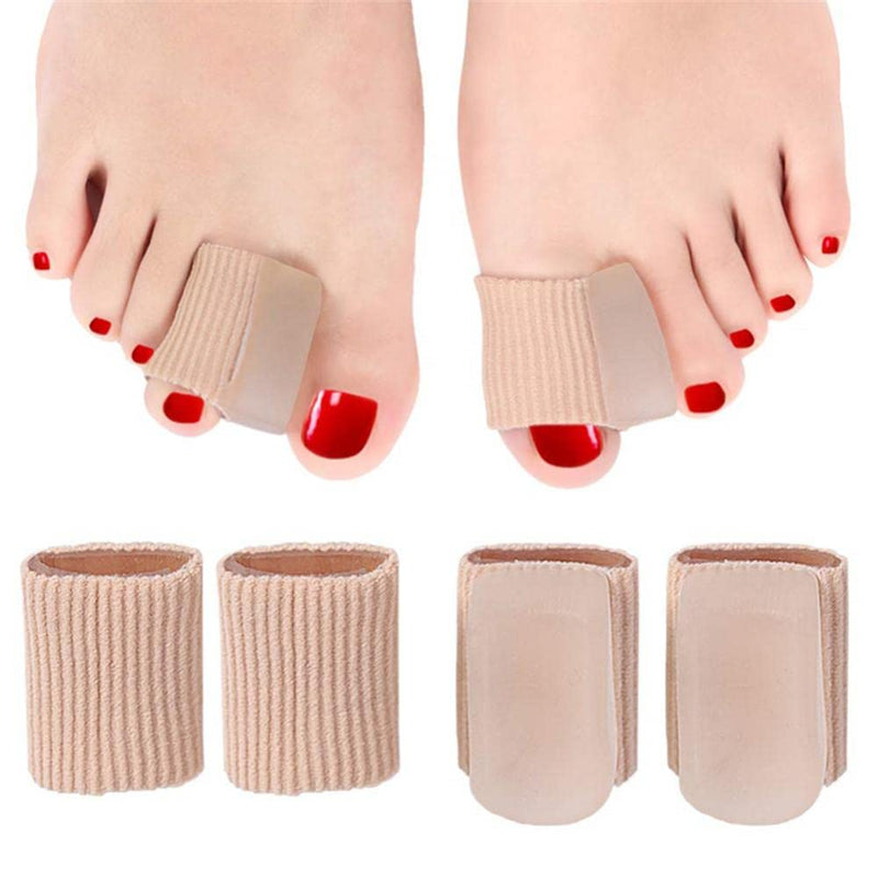 Tubular Bandages Silicone Toe Extensions (Pack of 4) Gel Toe Separators for and Hammer Toes Hallux Valgus Correction, Overlapping Toes Silicone Toe Separators - NewNest Australia