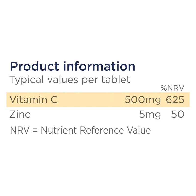 Healthspan Vitamin C Sustained Release 500mg (3 Months' Supply) | to Support Your Immune and Nervous Systems | Added zinc to Support Cognitive Function | Vegan - NewNest Australia