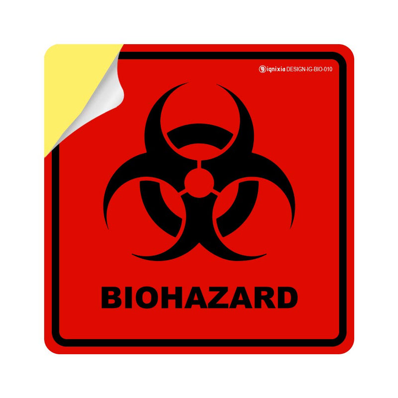 Biohazard Stickers- 5.5" x 5.5" Biohazard Labels (Pack of 10) - UV Coated Label- Biohazard Warning Sign for Labs, Hospitals and Industrial Use Universal Biohazard Symbol by Ignixia - NewNest Australia