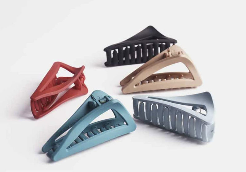 Vellichor 5pcs Elegant and Colourful Hair Clips - Claw clip for women with thick or thin Set of strong triangle design large claws extra size to hold a lot hair! Suitable straight curly - NewNest Australia
